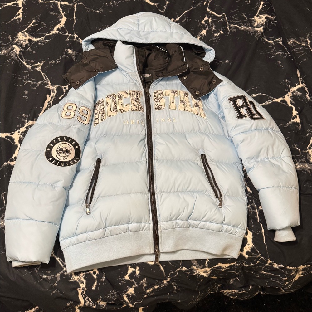 Men's Light Blue Puffer Jacket